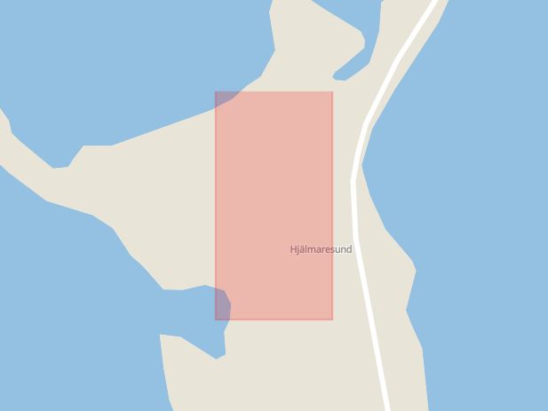 Karta som med röd fyrkant ramar in Hjälmaresund, Katrineholm, Södermanlands län