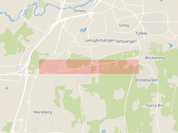 Karta som med röd fyrkant ramar in Adolfsberg, Glomman, Örebro, Örebro län