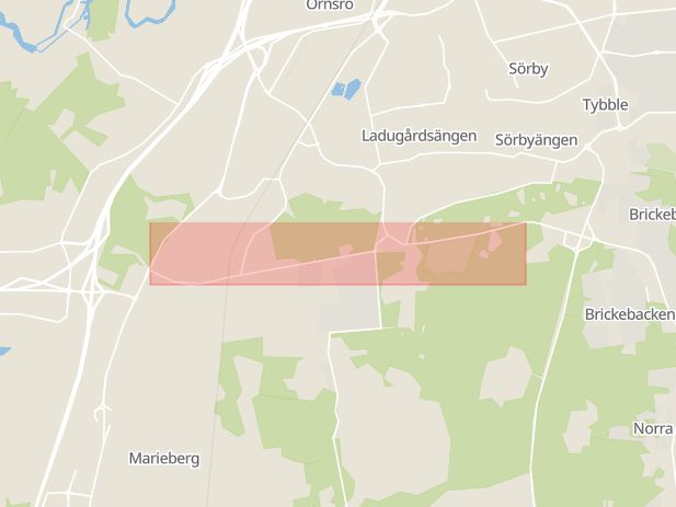 Karta som med röd fyrkant ramar in Glomman, Adolfsberg, Örebro, Örebro län