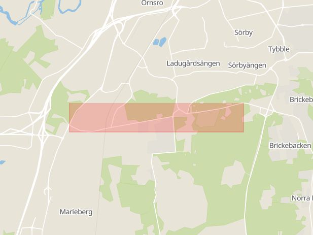 Karta som med röd fyrkant ramar in Glomman, Adolfsberg, Örebro, Örebro län