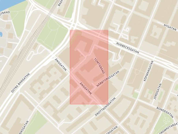 Karta som med röd fyrkant ramar in Portal, Fabriksgatan, Örebro, Örebro län