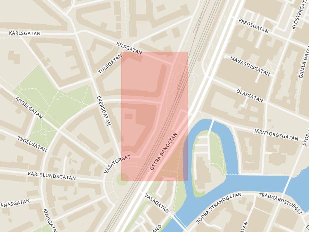 Karta som med röd fyrkant ramar in Stockholm, Örebro, Örebro län