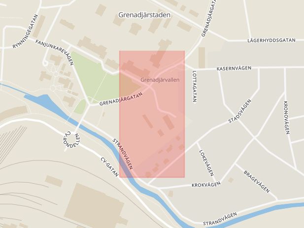 Karta som med röd fyrkant ramar in Örebro, Markbacken, Rynninge, Örebro län