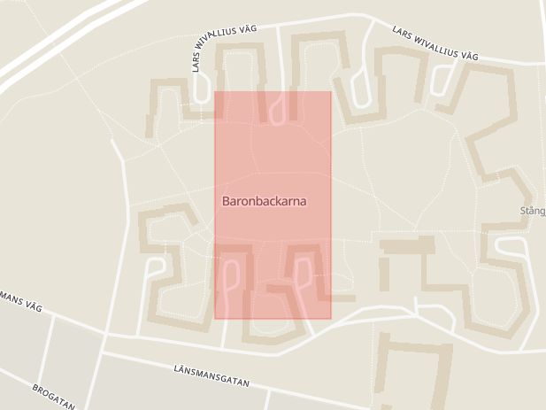 Karta som med röd fyrkant ramar in Örebro, Baronbackarna, Västhaga, Karlskoga, Lindesberg, Hallsberg, Örebro län