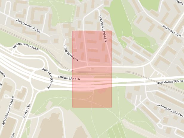Karta som med röd fyrkant ramar in Årstafältet, Stockholm, Stockholms län