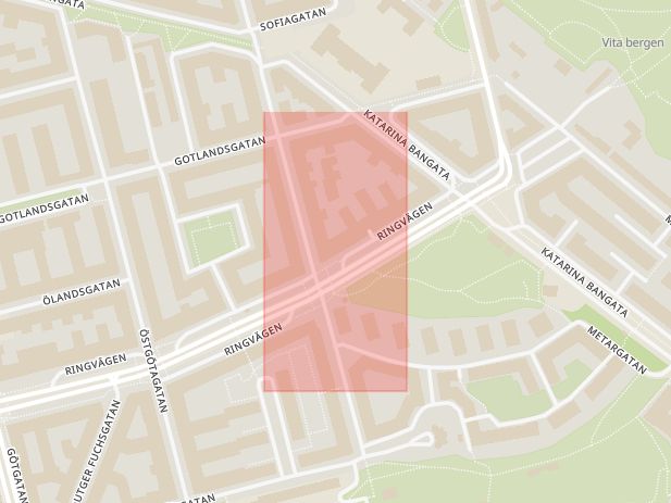 Karta som med röd fyrkant ramar in Södermalm, Salem, Bars, Stockholm, Stockholms län