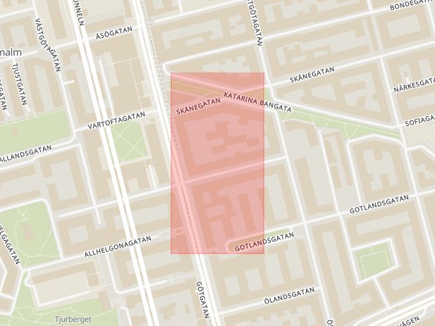 Karta som med röd fyrkant ramar in Linde, Stockholm, Stockholms län
