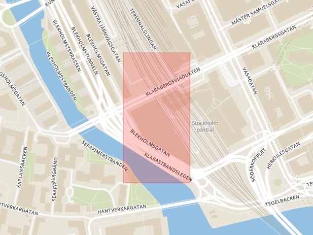 Karta som med röd fyrkant ramar in Norra Stockholm, Stockholm, Stockholms län