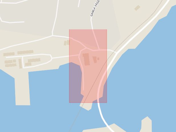 Karta som med röd fyrkant ramar in Slottsbron, Grums, Värmlands län