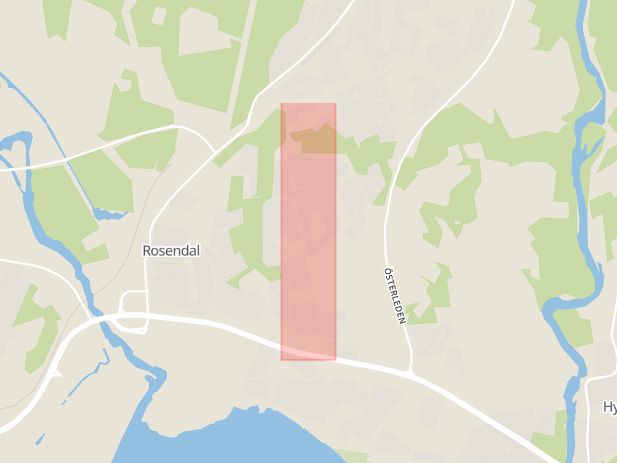 Karta som med röd fyrkant ramar in Sandviken, Bergmästarevägen, Karlskoga, Örebro län