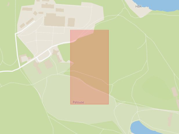 Karta som med röd fyrkant ramar in Hagaparken, Solna, Stockholms län