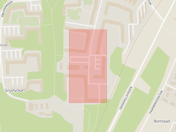 Karta som med röd fyrkant ramar in Lyckan, Skåre, Karlstad, Värmlands län
