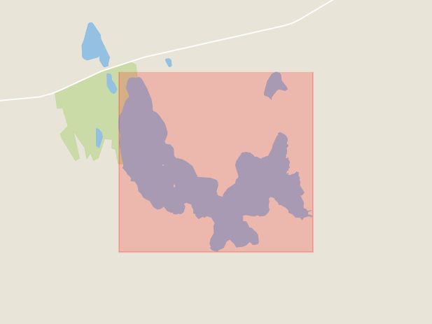 Karta som med röd fyrkant ramar in Tjurlången, Arboga, Västmanlands län