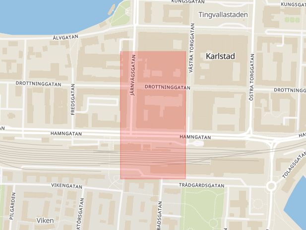 Karta som med röd fyrkant ramar in Galleri, Duvan, Karlstad, Värmlands län