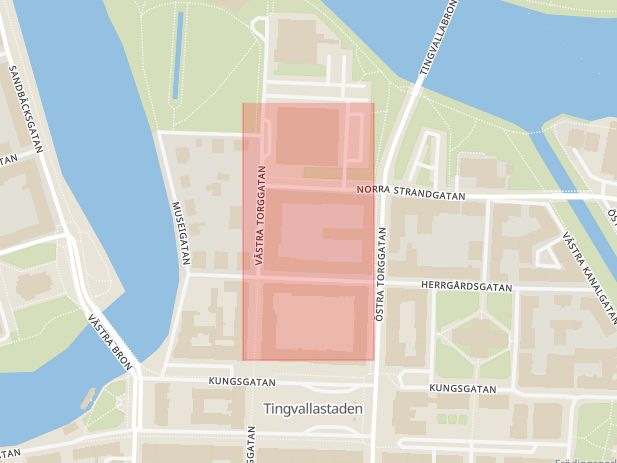 Karta som med röd fyrkant ramar in Torsby, Karlstad, Sunne, Värmlands län