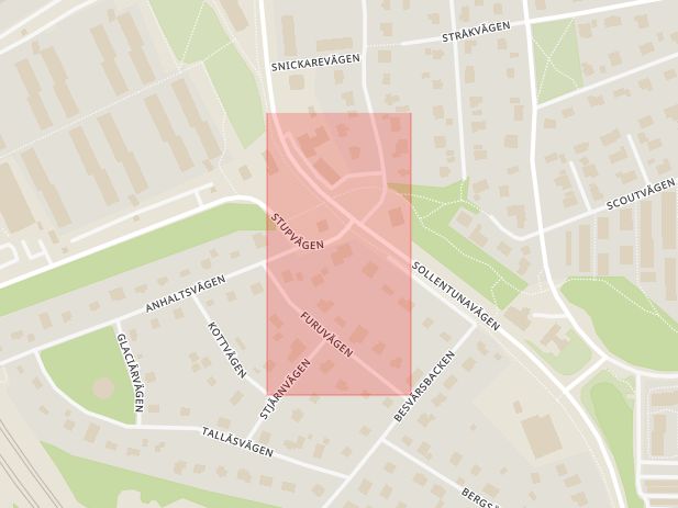 Karta som med röd fyrkant ramar in Helenelund, Stockholm, Vasastan, Sollentuna, Stockholms län