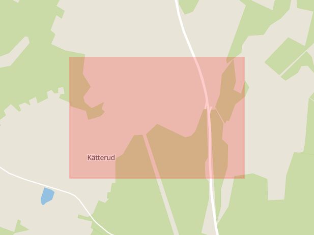 Karta som med röd fyrkant ramar in Kätterud, Karlstad, Värmlands län