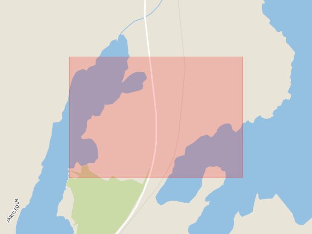 Karta som med röd fyrkant ramar in Bergsjö, Kristinehamn, Värmlands län