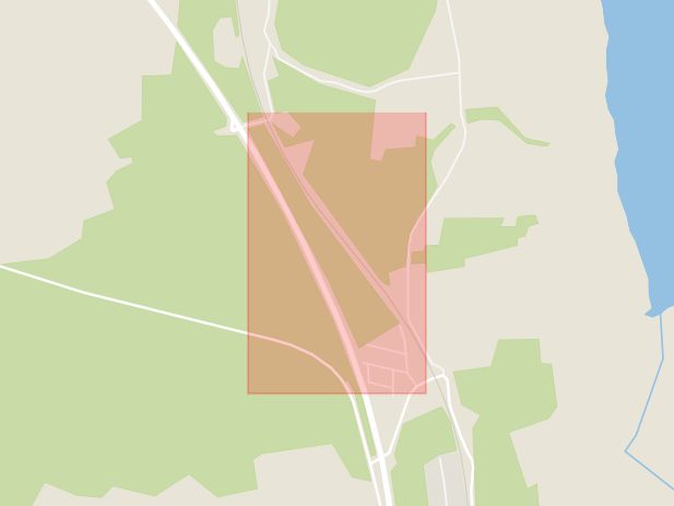 Karta som med röd fyrkant ramar in Havrevägen, Karlstad, Värmlands län