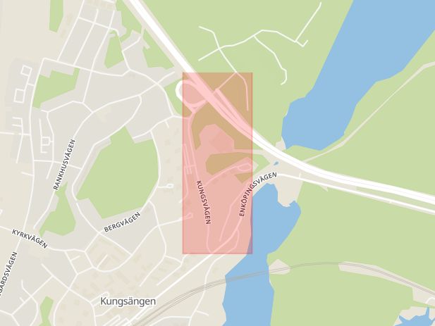 Karta som med röd fyrkant ramar in Kungs, Upplands-Bro, Stockholms län