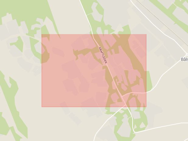 Karta som med röd fyrkant ramar in Eneby, Håbo, Uppsala län
