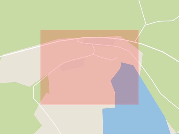 Karta som med röd fyrkant ramar in Högåsen, Arvika, Värmlands län