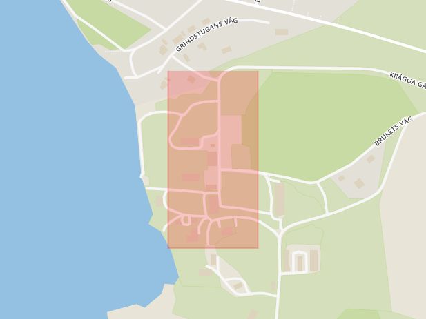 Karta som med röd fyrkant ramar in Bålsta, Krägga, Håbo, Uppsala län