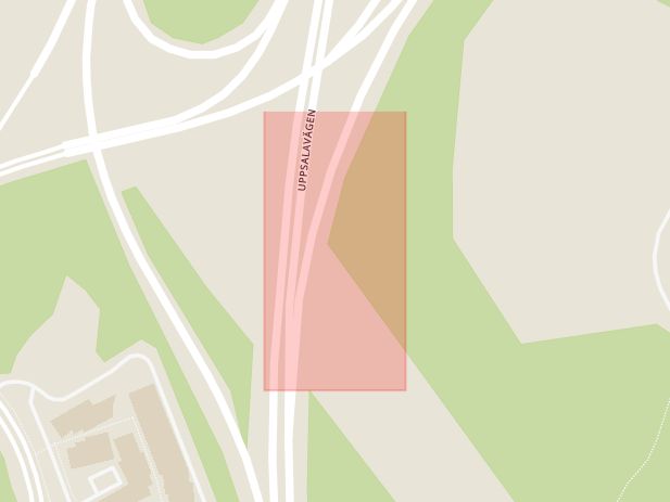 Karta som med röd fyrkant ramar in Arlanda, Nybygget, Sigtuna, Stockholms län