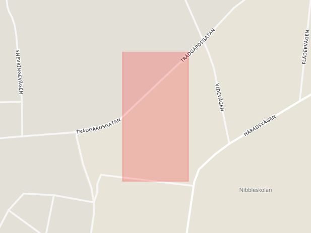 Karta som med röd fyrkant ramar in Stenhagsvägen, Hallstahammar, Västmanlands län