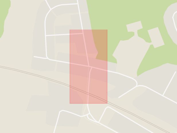 Karta som med röd fyrkant ramar in Grillby, Ängsvägen, Villagatan, Enköping, Uppsala län