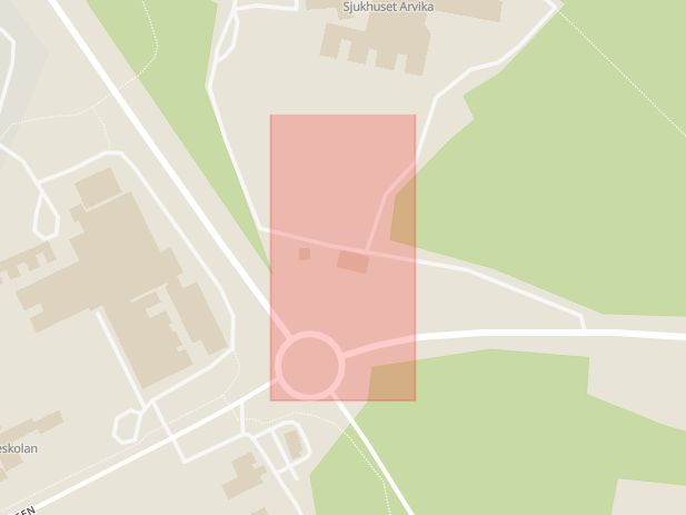 Karta som med röd fyrkant ramar in Gate, Arvika, Värmlands län