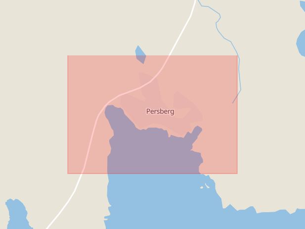 Karta som med röd fyrkant ramar in Persberg, Filipstad, Värmlands län