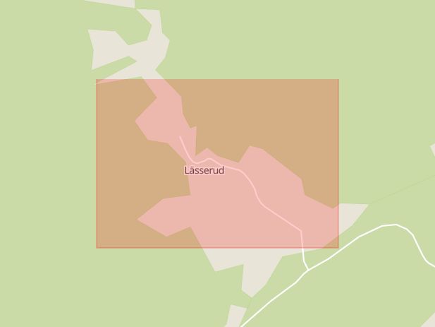 Karta som med röd fyrkant ramar in Lennartsberg, Lässerud, Eda, Värmlands län