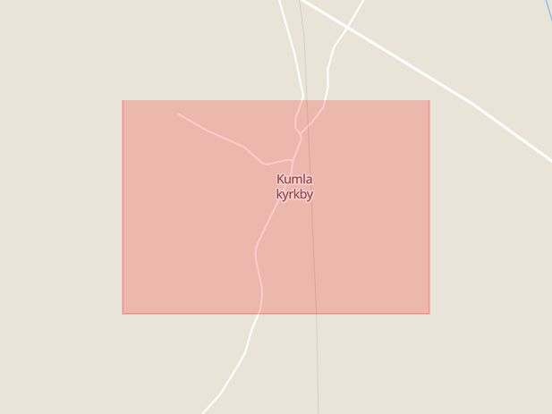 Karta som med röd fyrkant ramar in Kumla Kyrkby, Sala, Västmanlands län