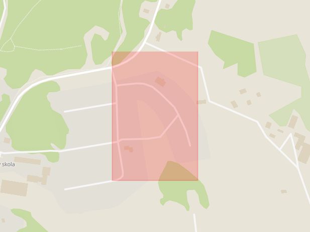 Karta som med röd fyrkant ramar in Knutby, Grönbetesvägen, Uppsala, Uppsala län