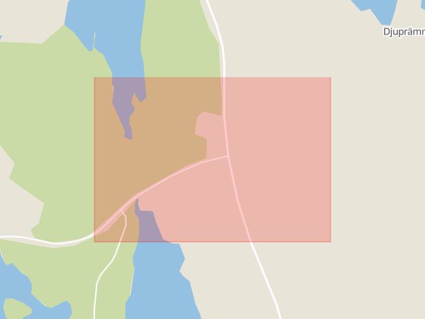 Karta som med röd fyrkant ramar in Rämmen, Filipstad, Värmlands län