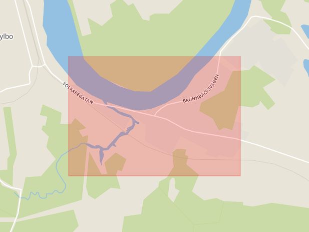 Karta som med röd fyrkant ramar in Staffansbo, Karlbo, Avesta, Dalarnas län