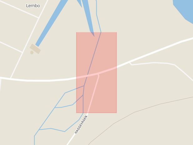 Karta som visar ungefär var händelsen Trafikolycka: En olycka har inträffat i Lernbo inträffat
