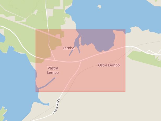 Karta som med röd fyrkant ramar in Lernbo, Smedjebacken, Dalarnas län