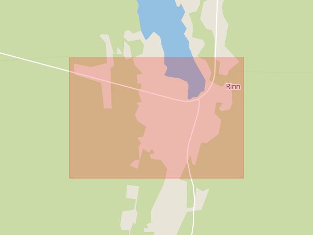 Karta som med röd fyrkant ramar in Rinn, Torsby, Värmlands län