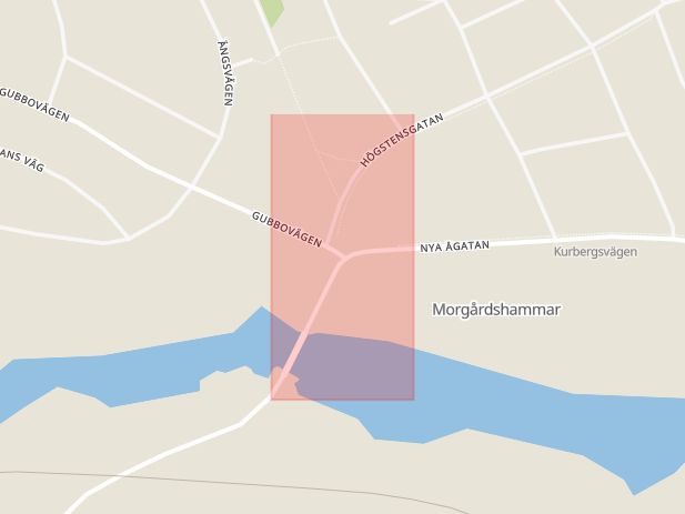Karta som med röd fyrkant ramar in Morgårdshammar, Smedjebacken, Dalarnas län
