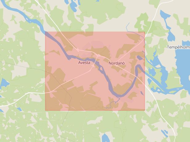 Karta som med röd fyrkant ramar in Grytnäs, Willys, Avesta, Dalarnas län