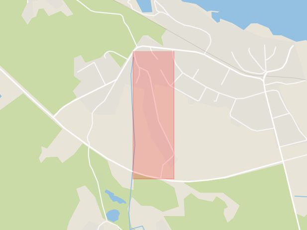 Karta som med röd fyrkant ramar in Gimovägen, Harg, Östhammar, Uppsala län