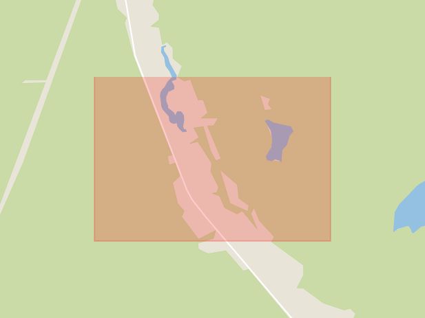 Karta som med röd fyrkant ramar in Finnbo, Smedjebacken, Dalarnas län