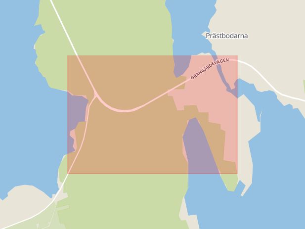 Karta som med röd fyrkant ramar in Stensbo, Sunnansjö, Ludvika, Dalarnas län