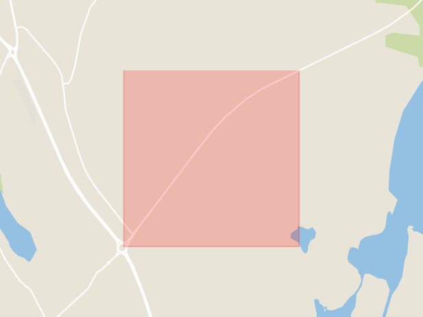 Karta som med röd fyrkant ramar in Hamrevägen, Hedemora, Dalarnas län