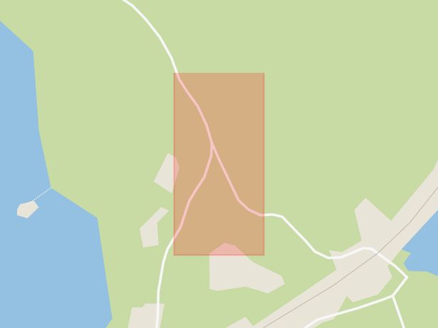 Karta som med röd fyrkant ramar in Hinsnoret, Falun, Dalarnas län