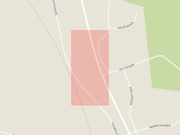 Karta som med röd fyrkant ramar in Malung, Hembygdsgården, Thorolfsvägen, Malung-sälen, Dalarnas län