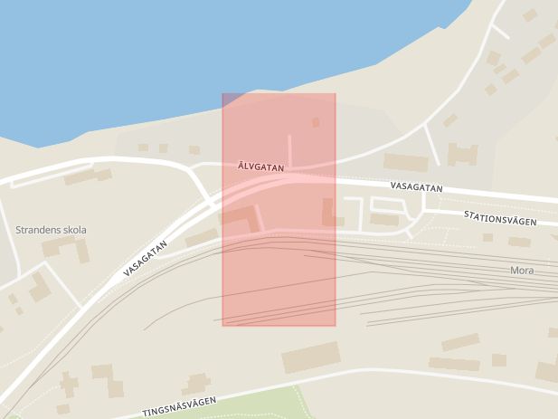 Karta som med röd fyrkant ramar in Malmö, Dalarnas län