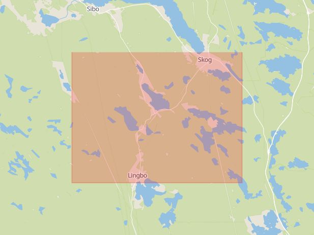 Karta som med röd fyrkant ramar in Holmsveden, Bollnäs, Gävleborgs län